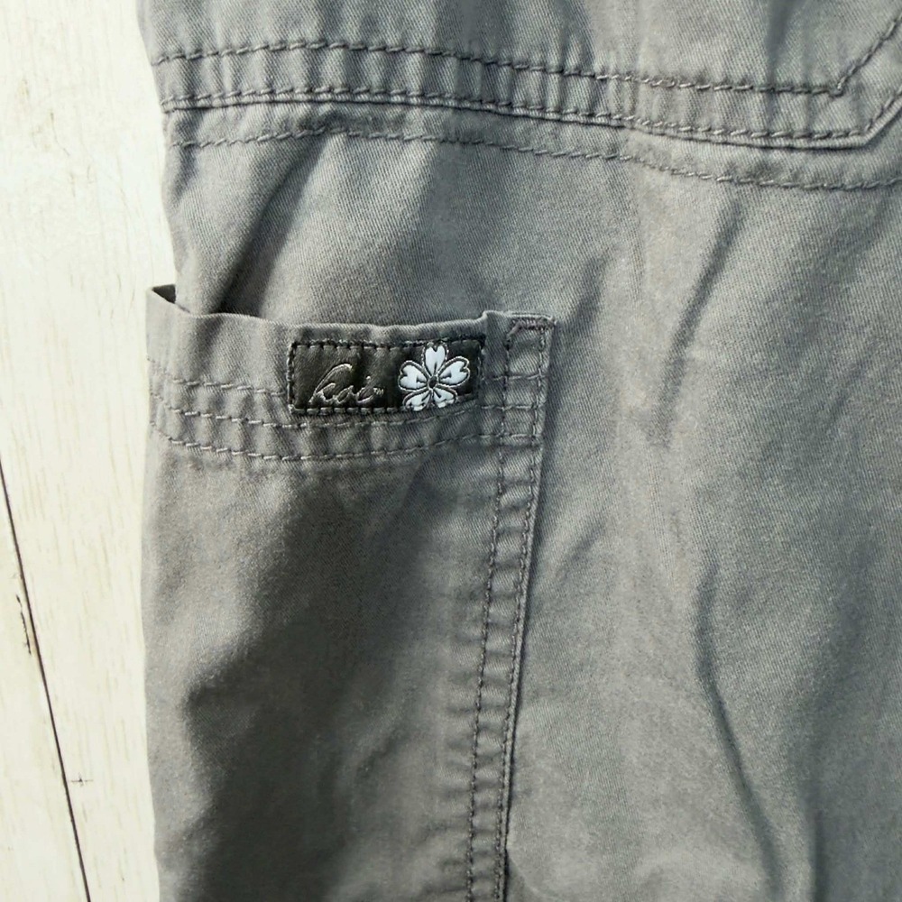 Koy by Kathy Peterson Women's Cargo Pants Gray Drawstring Pockets Size MP - Picture 3 of 6